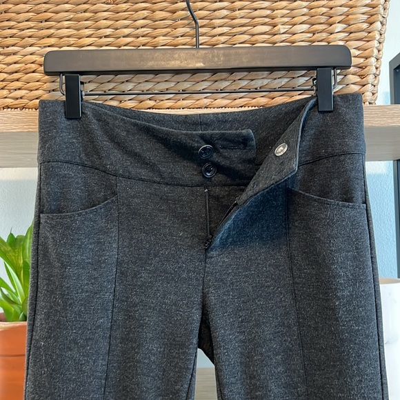 CAbi Mid-Rise Newport Gray Slim Leg Ponte Pants, 2 - Picture 6 of 7